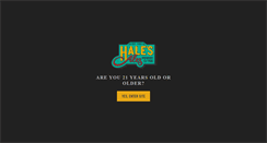 Desktop Screenshot of halesbrewery.com